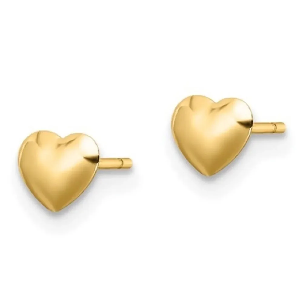 Little Girl’s 14k Gold Heart Earrings